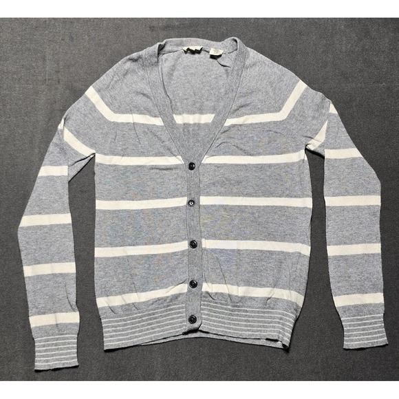 Levi's Sweaters - Levi's Cardigan Women Small Knit Long Sleeve White‎ Gray Striped - S